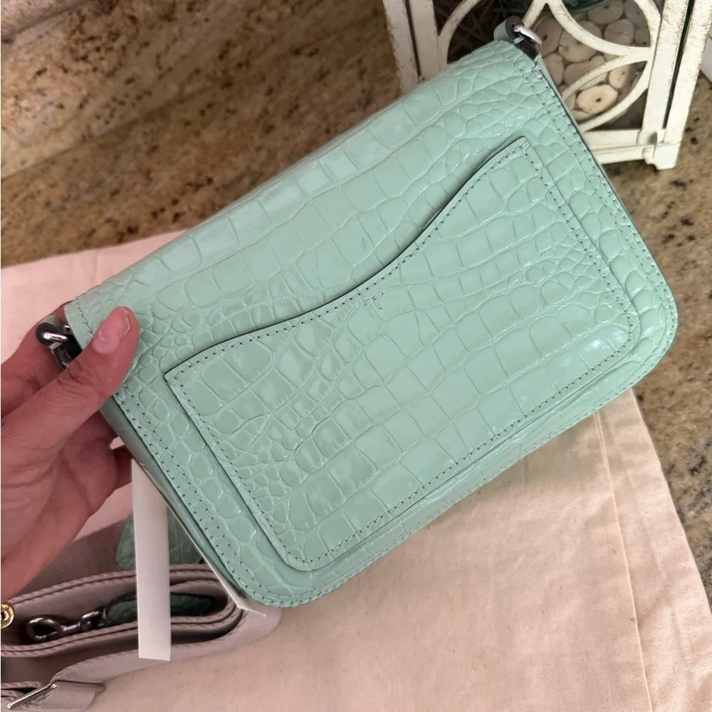 Tory Burch THEA EMBOSSED FLAP CROSSBODY / shoulder in NORTHERN LIGHTS color